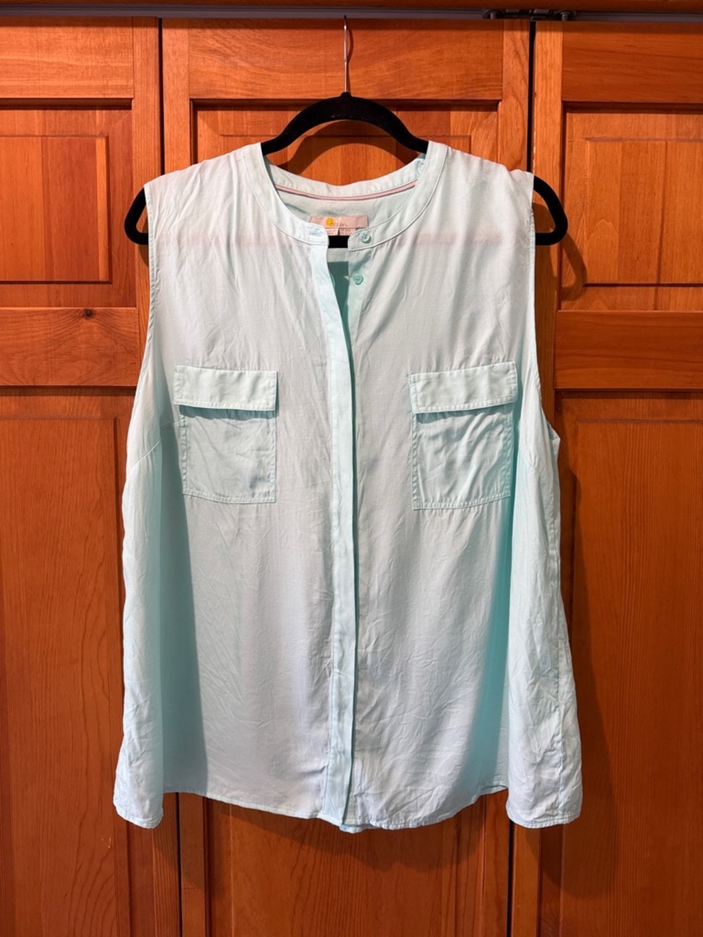 Boden Silk Blend Button Down Sleeveless Top